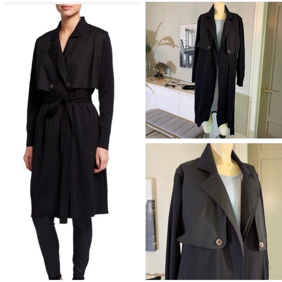 Calvin Klein Jackets & Blazers - Calvin Klein sweater trench black medium